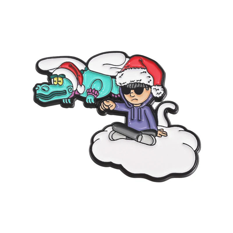 Retro Mexican Metal Hat Clip Pins Enamel Pins Cartoon Sloth Boy Baseball Cap Golf Cap Hat Badge Accessories Fashion Jewelry Gift