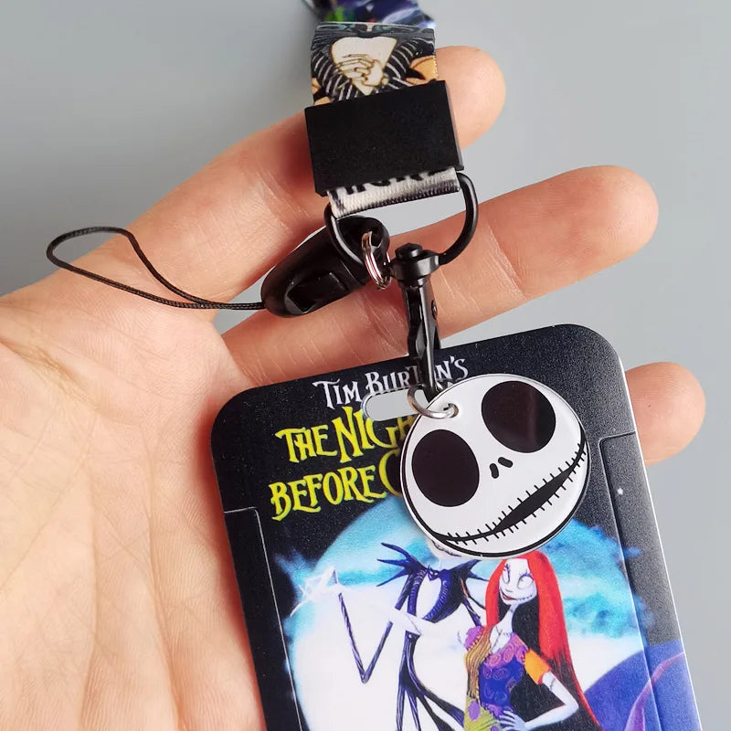 The Nightmare Before Christmas Lanyard for Key ID Credit Card Cover Pass Mobile Phone Charm Neck Straps Badge Holder Accessories