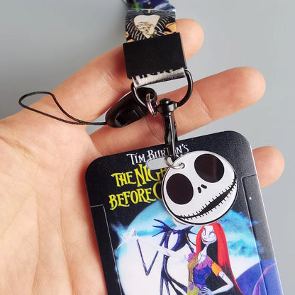 The Nightmare Before Christmas Lanyard for Key ID Credit Card Cover Pass Mobile Phone Charm Neck Straps Badge Holder Accessories