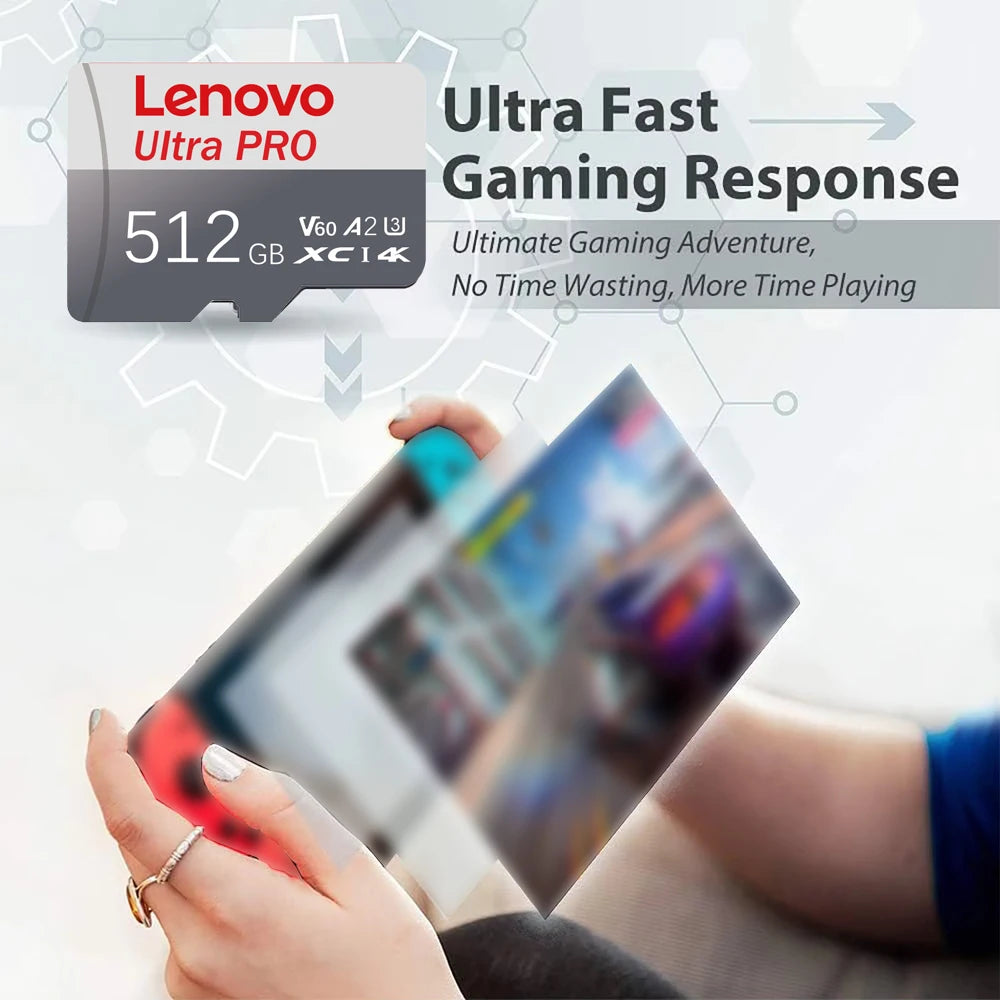 Original Lenovo Memory Card 2TB 128GB Class 10 V60 TF Card 1TB Mini SD Card 512GB 256GB A2 U3 Micro Card 2TB High Speed TF Card