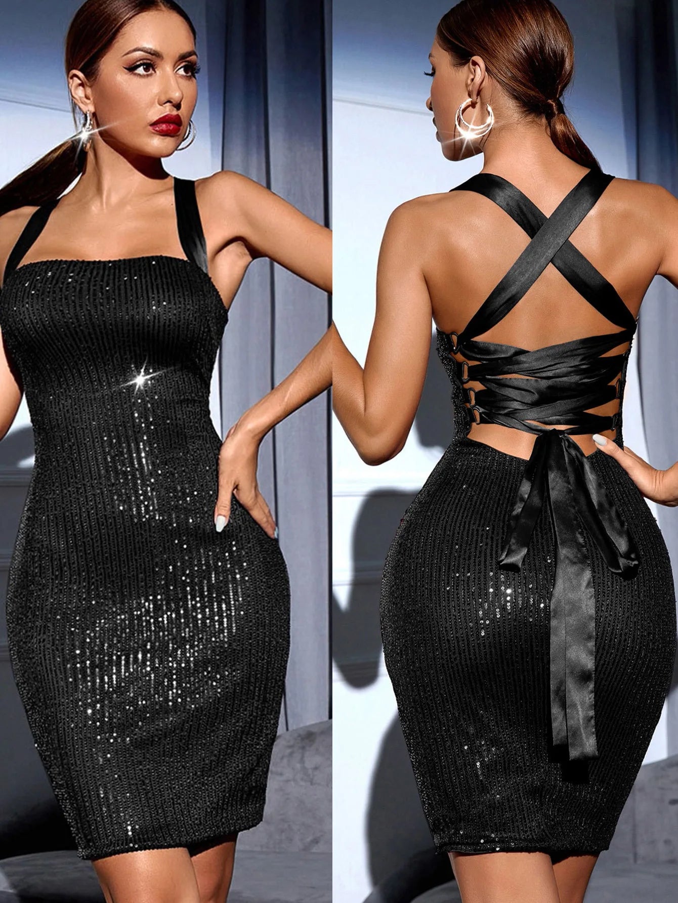 Sexy Irregular Womens Dresses Halter Club Elegant Party Short Summer Dress Woman Clothing Bodycon Evening Prom Dress Vestido X98