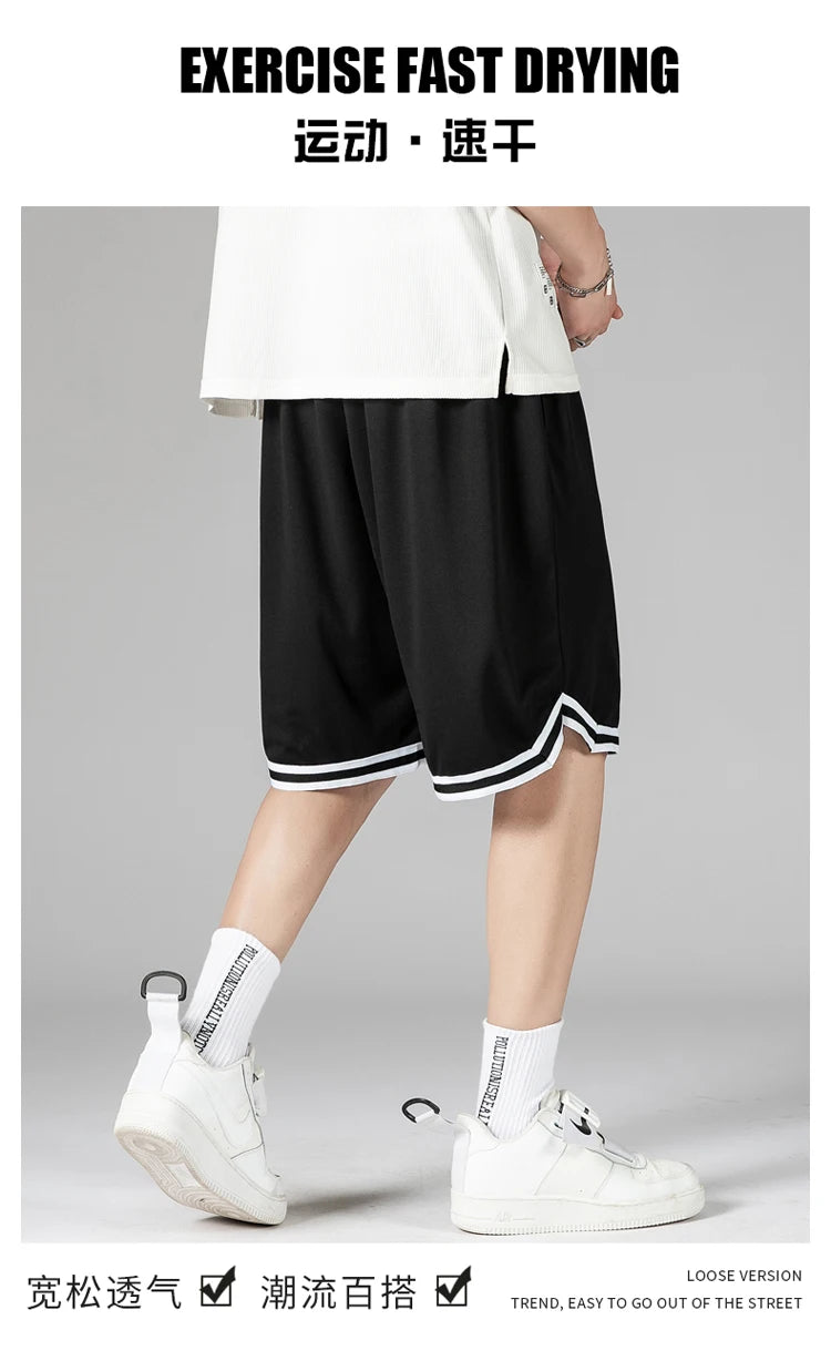 Men's Quick-Dry Running Shorts Summer Lightweight Gradient Athletic Training Shorts for Basketball, Gym & Outdoor Sports