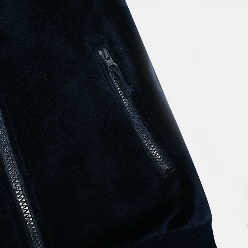 Kids school clothes boy/girl school vest navy velour lining hooded outside jacket front zippers and embroided heart kids tops