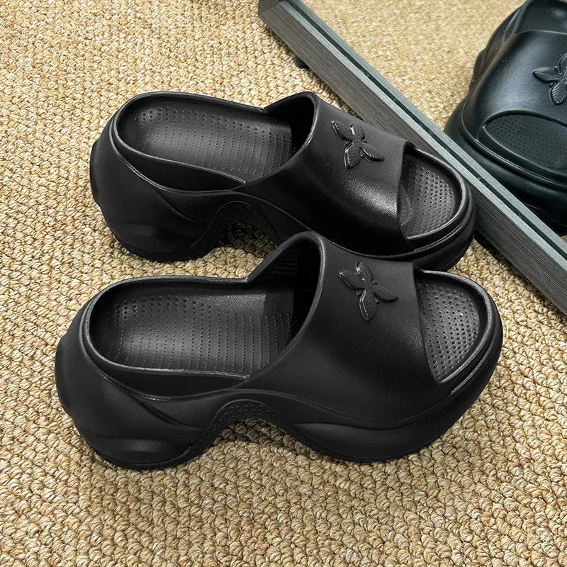 أحذية نسائية ربيعية مقاس 35-40، نعال كلوفر، كعب عالٍ، صنادل قابلة للتنفس، أحذية كاجوال جديدة بنعل ناعم