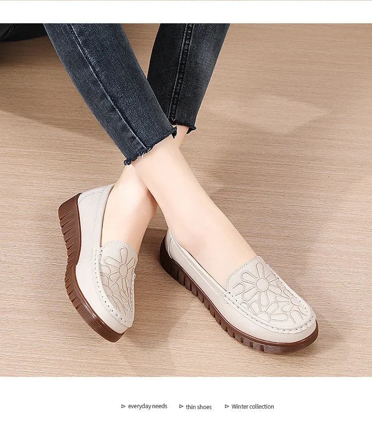 Women's Shoes Slip-on Loafers Ladies Casual Shoes Platform Wedge Moccasins Sneakers Comfortable Flat Shoes Zapatos Mujer 2024