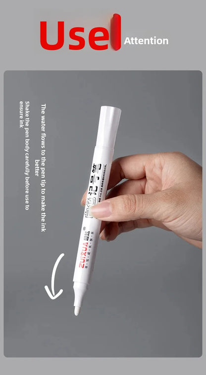1/3/5 Pcs White Marker Pens 2.0mm Oily Waterproof White Gel Pen DIY Graffiti Sketching Markers Stationery Wrting School Supplies
