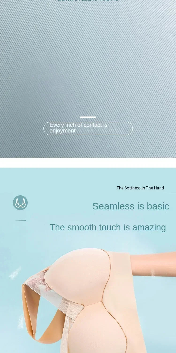 Soft Support Seamless Underwear Comfortable Gathering No Steel Ring Collection Light Thin Breathable Bra Style