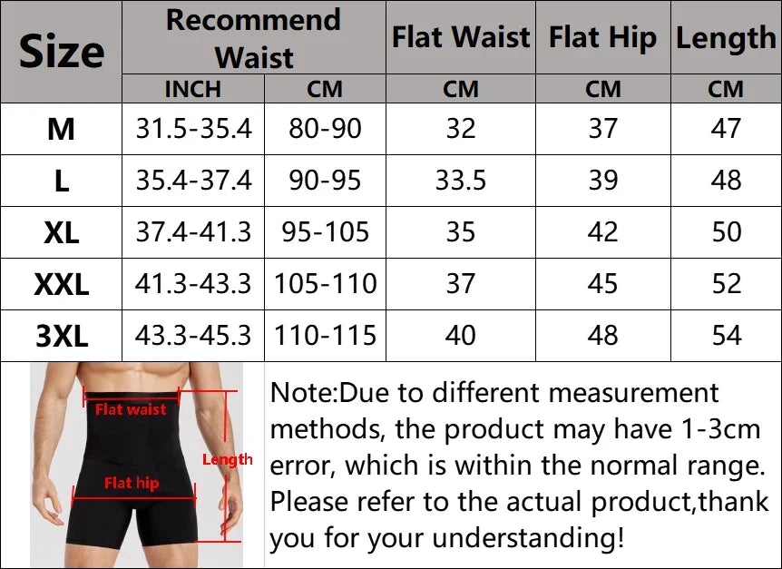 Men Tummy Control Shorts Body Shaper Compression High Waist Trainer Belly Tummy Control Slimming Shapewear Boxer Underwear Fajas