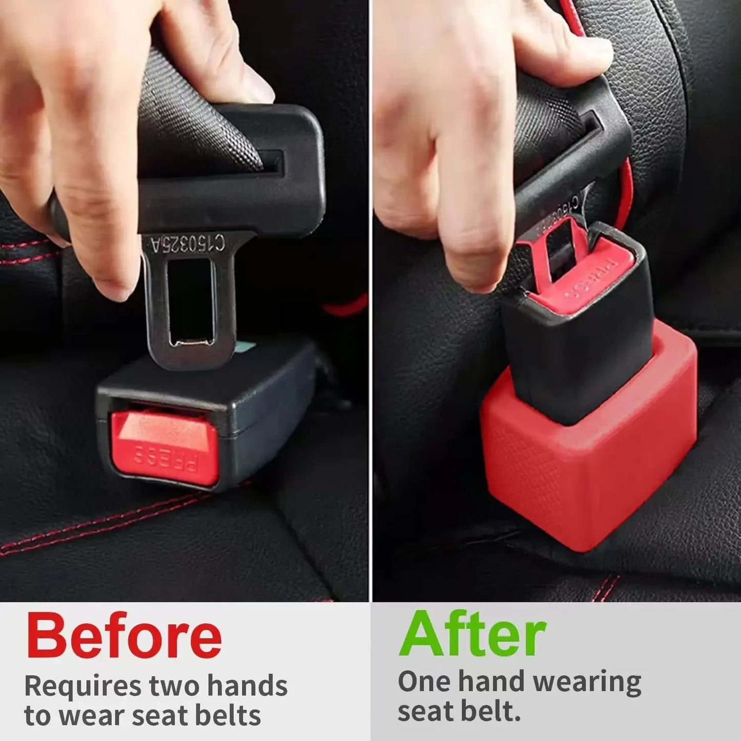 Car Seatbelt Silicone Buckle Protective Cover Locking Upright Device Card Slot Bracket Guard Seat Belt Holder Car Accessories