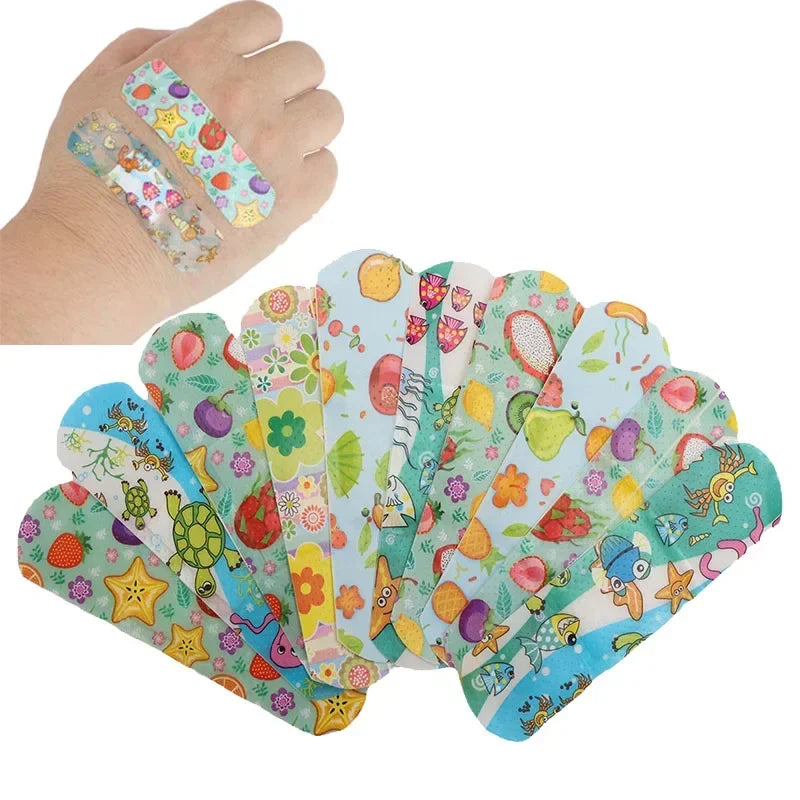 50/100pc Cartoon Animal Pattern Waterproof Hemostasis Kids Band Aid Stickers Adhesive Bandage Wound Strips Plasters for Children