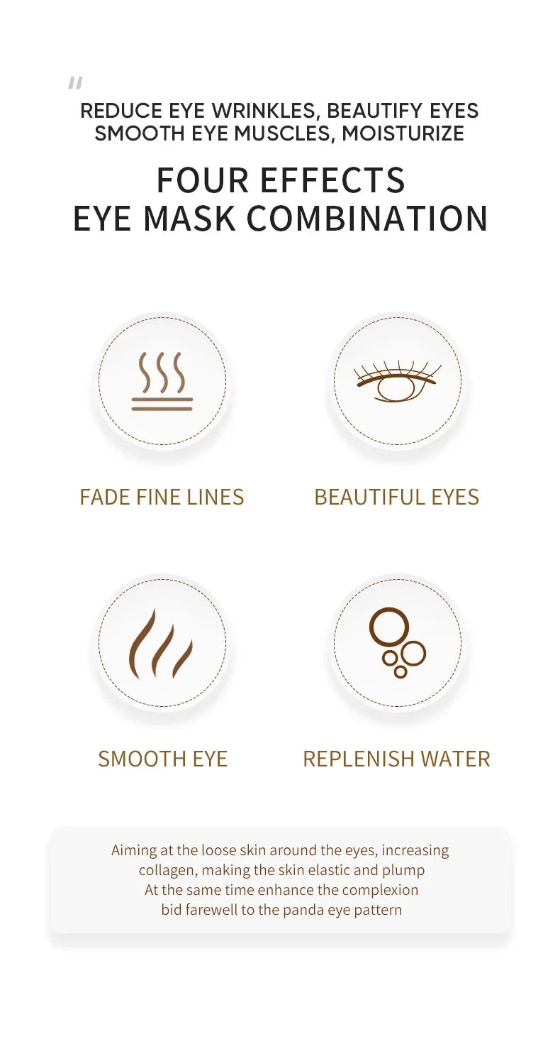 120pcs Avocado Golden Collagen Eye Mask Anti Dark Circles Eye Bags Moisturizing Anti Wrinkle Eye Patches Skin Care Products