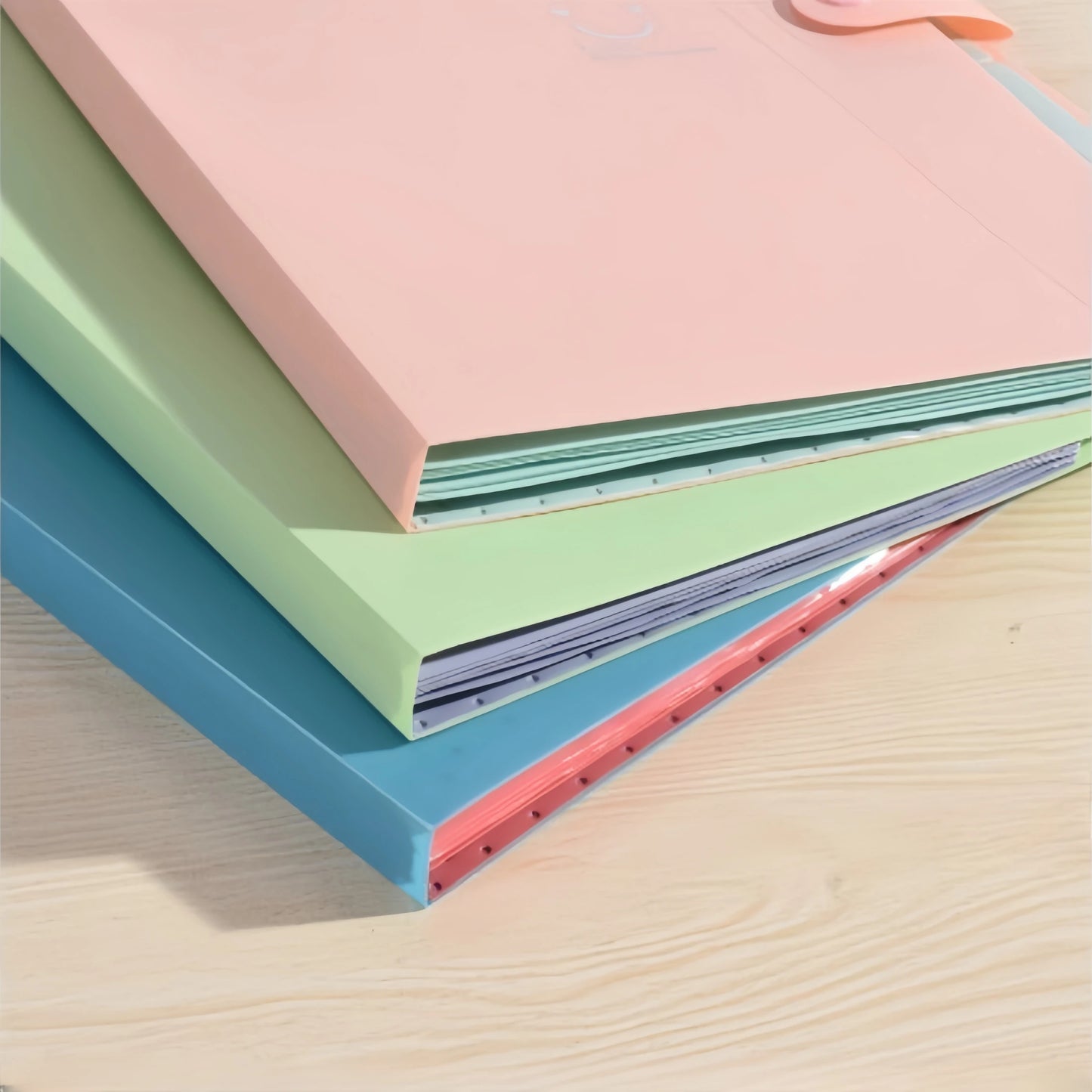 A4 Multi-Layer Folder File Bag Candy Color Five Grid Organ Bags Large Capacity Korean Simple Office School Supplies Stationery