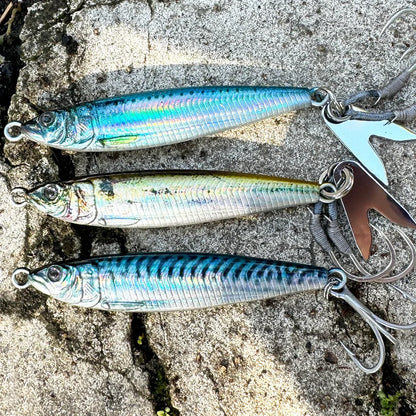 Metal Jig Bait 20g 30g 40g Spinner Sinking 3D Eye Color Laser Spinning Gear Luring Cast Fishing Tackle Blade Hook Pesca VIB Lure