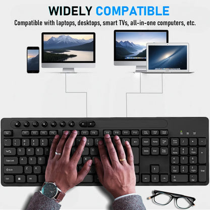 English Keyboard Mouse USB Wired Desktop Computer Keyboard Ergonomic Design Keyboard for Office Home PC Laptop Desktop