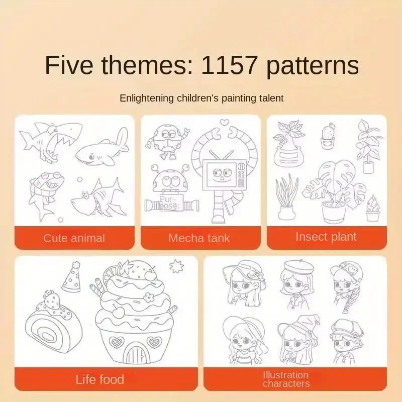 Children Drawing Line Tracing Book Toddler Pen Writing Control Practice Manual Cartoon Sketch Montessori Coloring Book Kids Toy