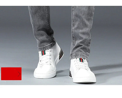 2024 New Men's Cotton Business Casual Skinny Jeans Trendy Fashionable Stretch Straight Slim Denim Trousers Male Blue Grey