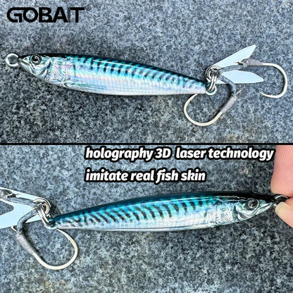 Metal Jig Bait 20g 30g 40g Spinner Sinking 3D Eye Color Laser Spinning Gear Luring Cast Fishing Tackle Blade Hook Pesca VIB Lure