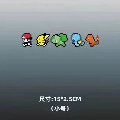 2pcs/Set Pokemon Charmander Reflective Car Stickers Collision Night Warning Reflective Sticker for Automobile Trunk Accessories