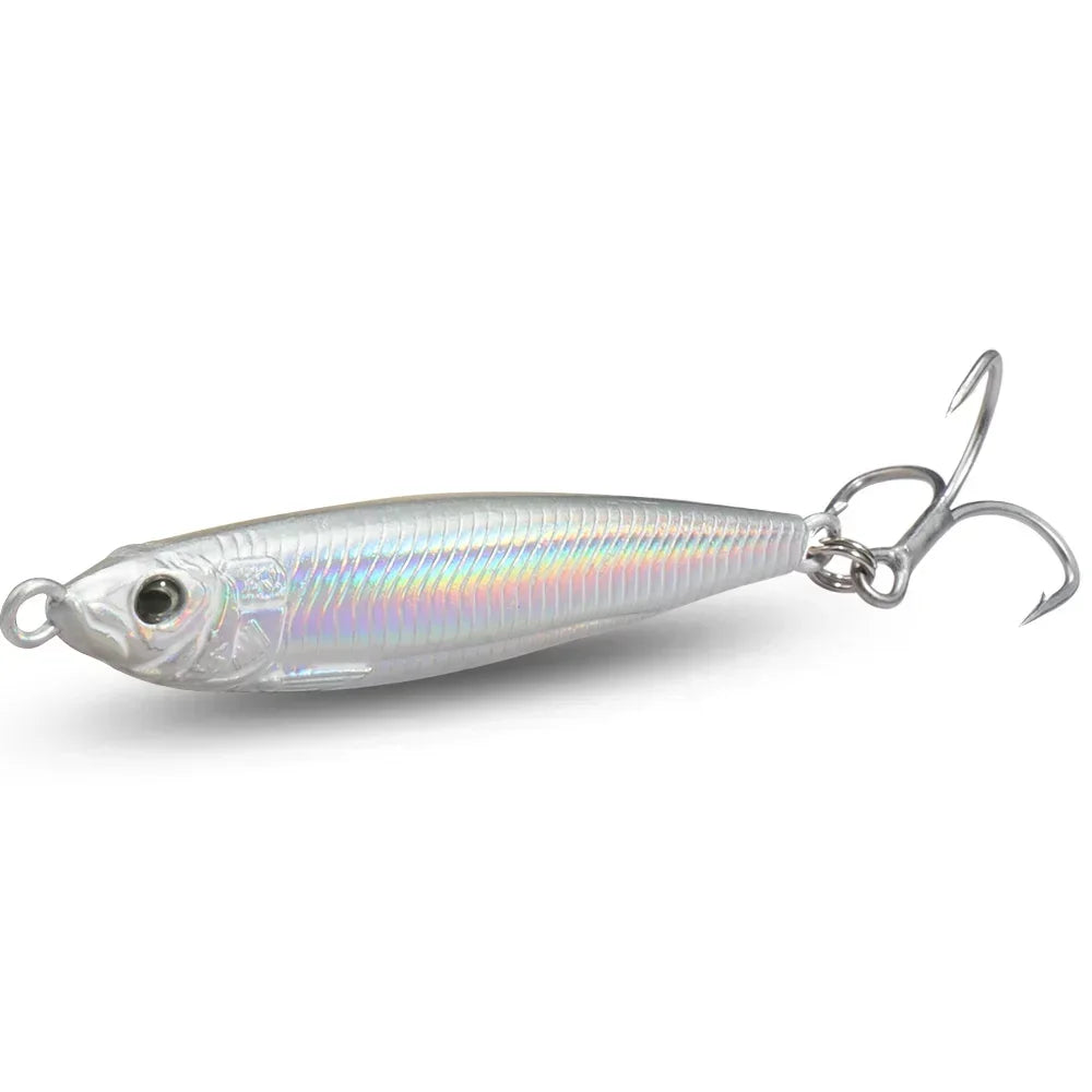 Metal Jig Bait 20g 30g 40g Spinner Sinking 3D Eye Color Laser Spinning Gear Luring Cast Fishing Tackle Blade Hook Pesca VIB Lure