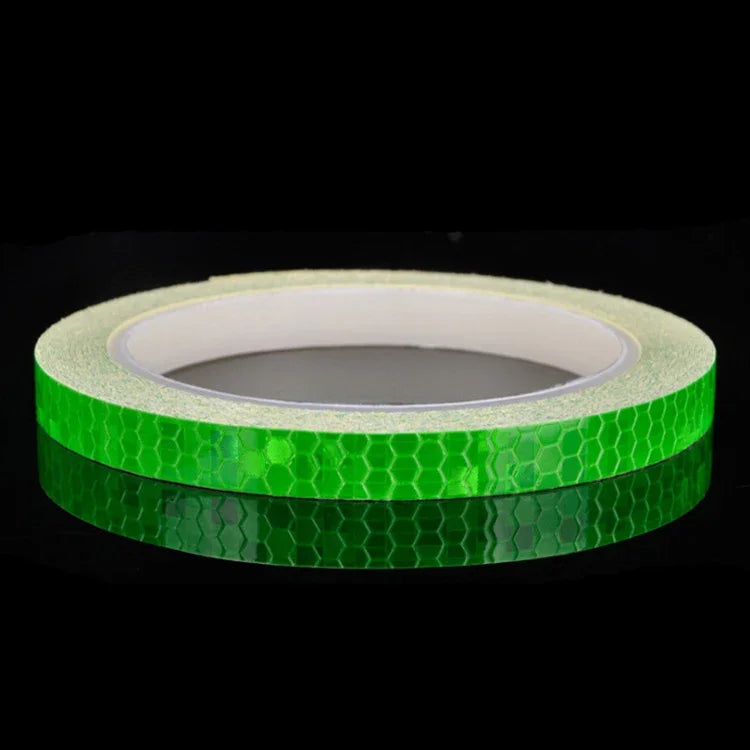 1cmx8m Bike Stickers Reflective Tape Fluorescent Safety Warning Strips MTB Cycling Tapes for Bicycle Helmet Motorcycle Scooter