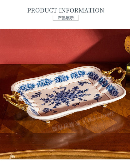 Kitchen Unique Plate Organizer Modern Design Aesthetic Plates Art Fashionable Bandeja Decorativa Centro De Mesa Home Accessories