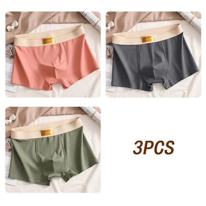 3pcs Men Underwear Cotton BoxerShorts Hombre Panties Man Breathable Underpants Sexy Sports Comfort Male Boxers Large Size L-6XL