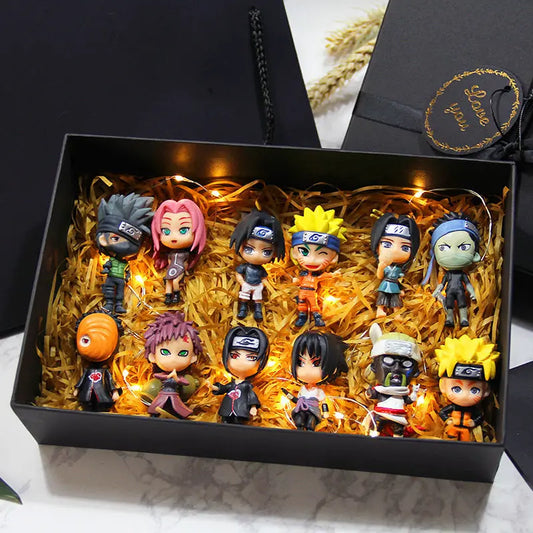 6 Pcs/Lot Naruto Mini Figures – Sasuke, Gaara, Uchiha Madara 7-8cm Collectible Figurines with Personality Base