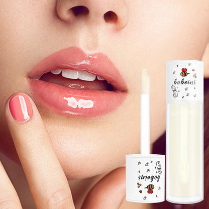 Water-gloss lip oil, honey-colored lip oil, moisturizing and hydrating lip gloss, reducing lip lines, water-gloss lip makeup