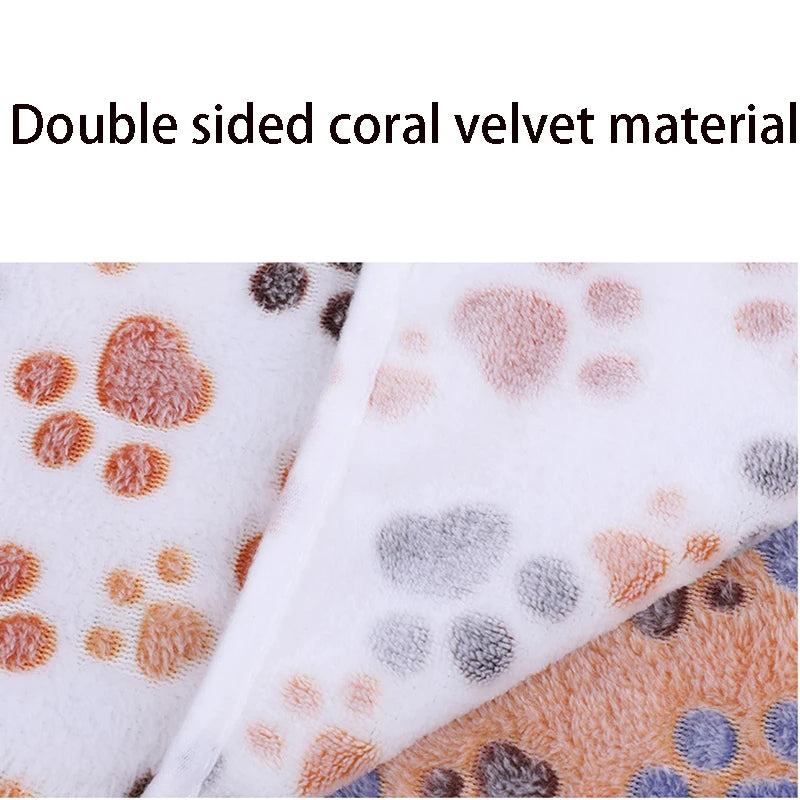 Pet Bed Mat Cute Warm Cover Towel Handcrafted Cat Dog Fleece Soft Blanket for Small Medium Large dogs Puppy Pet Supplies ﻿