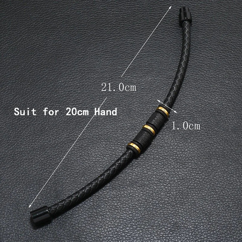 New In Men Genuine Leather Bracelet Novel Atrract Magentic Braclet Homme Punk Jewelry Accessories Bangle Cable Brazalete Gift