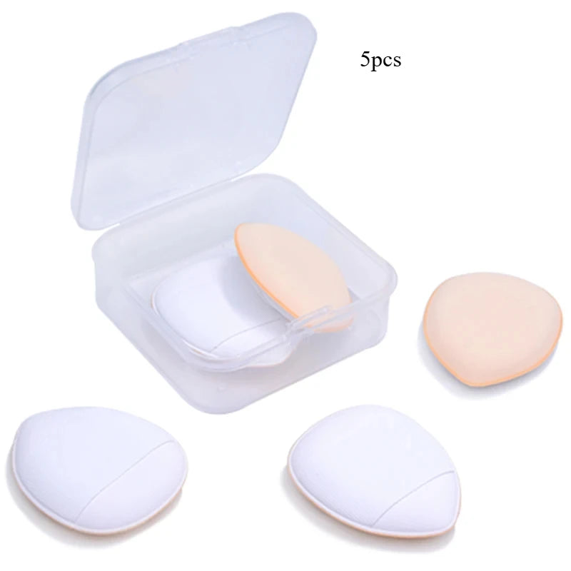 5/10Pcs Mini Finger Puff Foundation Small Air Cushion Powder Sponge Face Concealer BB Cream Cosmetic Applicator Makeup Tools
