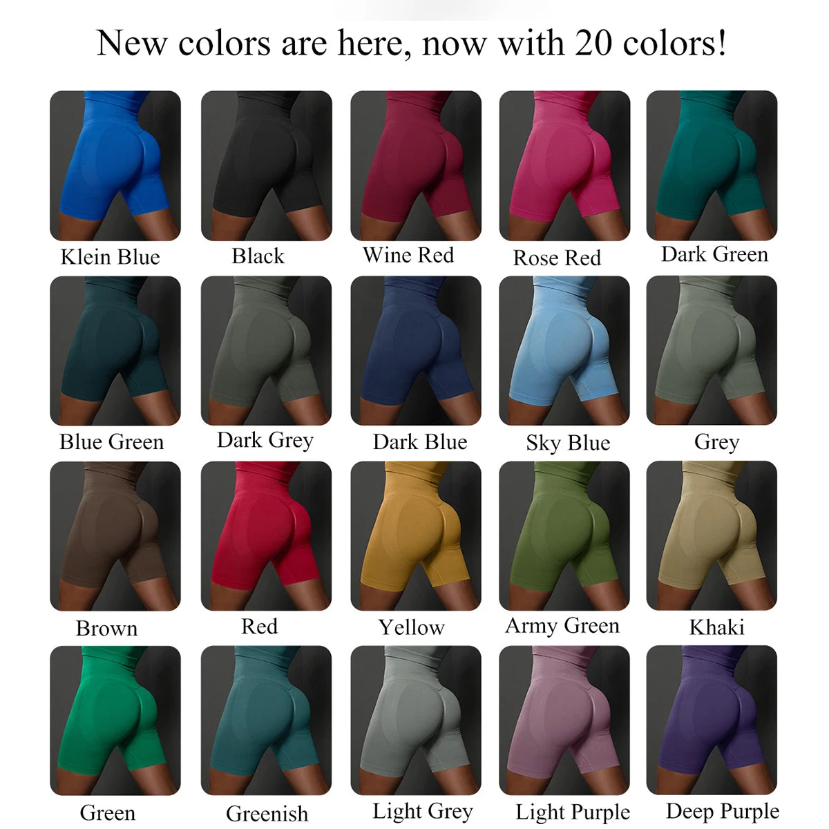 Seamless Shorts for Women Yoga Shorts Push Up Booty Workout Gym Shorts Fitness High Waist Sports Short Women Clothing