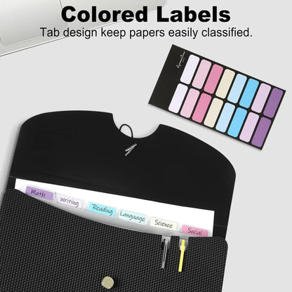 Expanding File Folder,5 Pocket Folders for Documents,Portable Paper Organizer for School Office Supplies,A4 Size