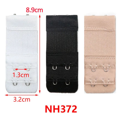 3/4/6/8pcs Bra Extender for Women's Elastic Bra Extension Strap Hook Clip Expander Adjustable Belt Buckle Intimates Accessories
