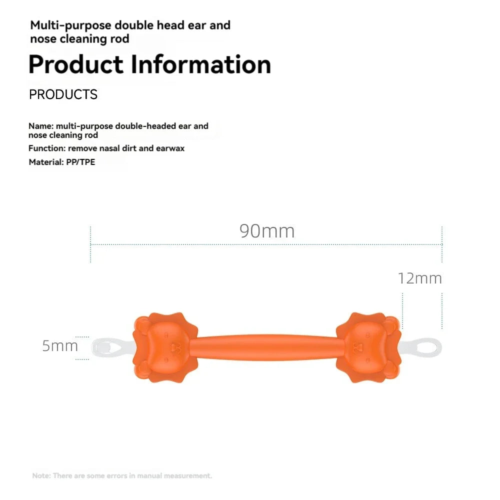 Multi-purpose Ear Nose Cleaner Soft Ear Wax Cleaner Cleaning Tool Baby Ear Cleaner Spoon Double-headed Earwax Cleaner