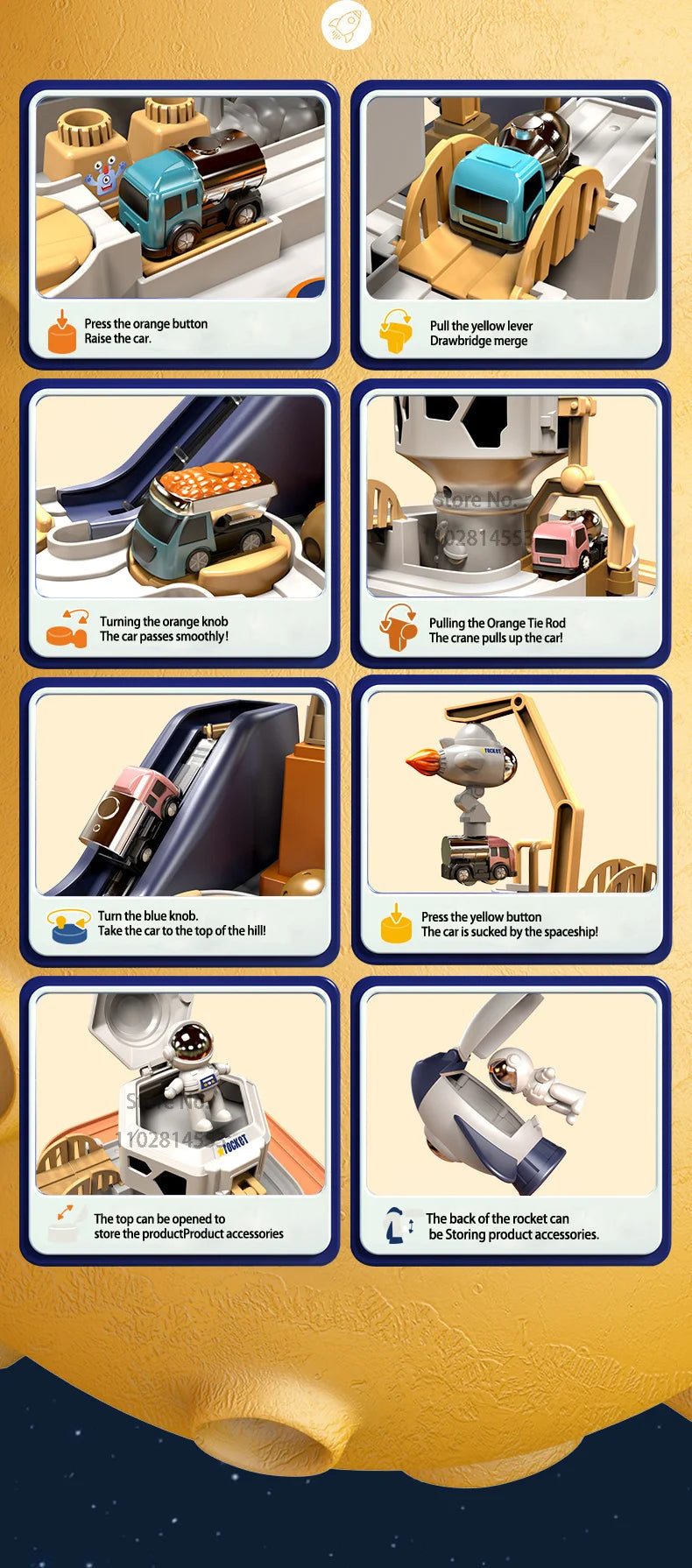 Car Train Track Sets Racing Rail Model Educational Toys Children Adventure Game Mechanical Interactive Animals Space Rocket Toy