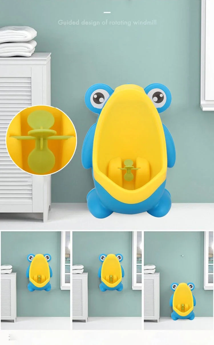 Cute Frog Potty Training Urinal Boy With Fun Aiming Target, Toilet Urinal Trainer, Children Stand Vertical Pee Infant Toddler