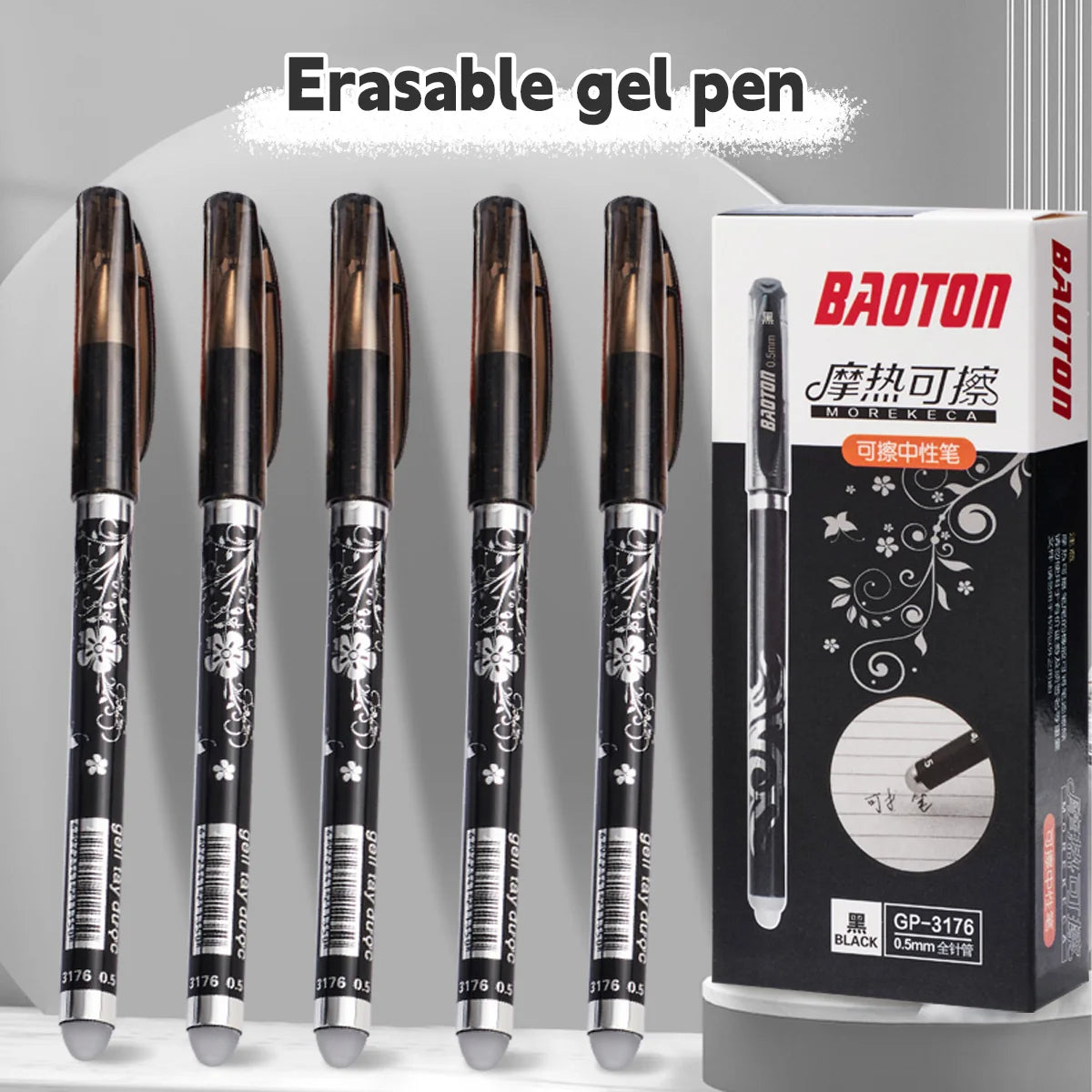 26 Pcs/Set Kawaii Erasable Pens 0.5mm Gel Pen Waterproof Gel Ink Stationery School Writing supplies for Notebook Office Student