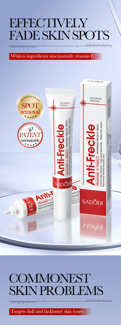 SADOER Anti Freckle Cream Face Whitening Creams Spot Removing Anti-aging Moisturizing Freckles Removal Facial Cream Skin Care