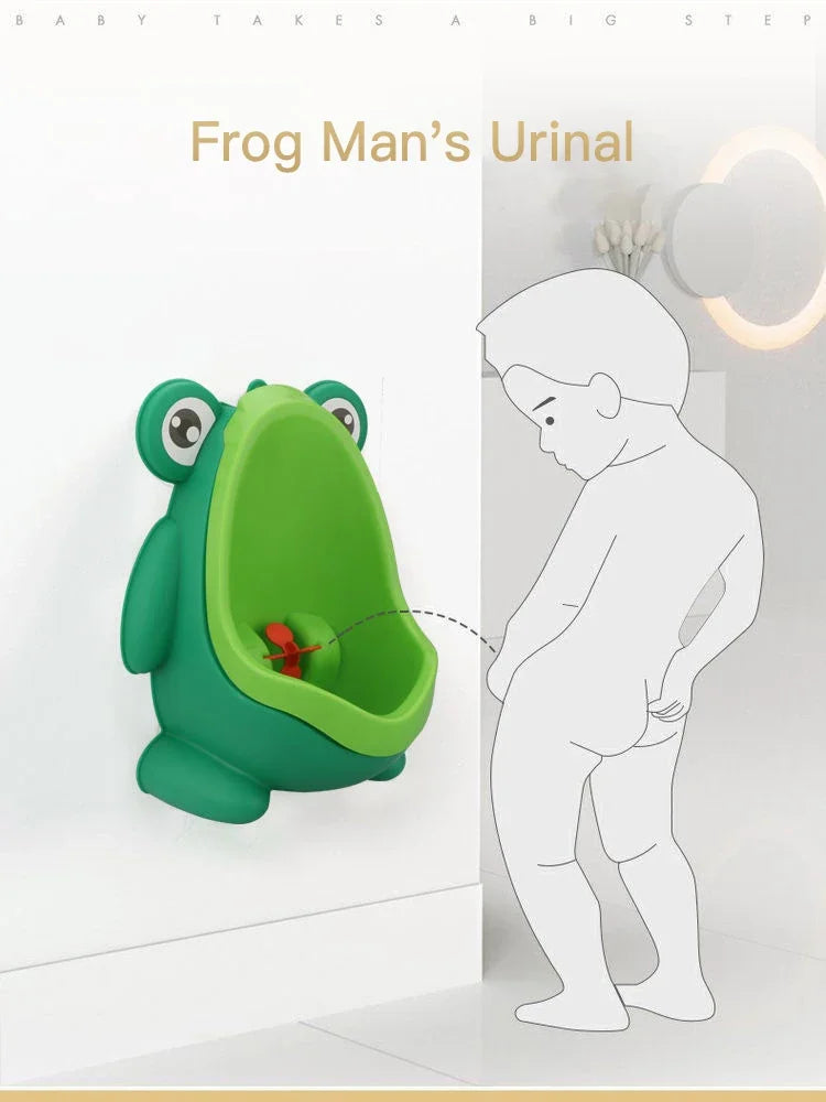 Cute Frog Potty Training Urinal Boy With Fun Aiming Target, Toilet Urinal Trainer, Children Stand Vertical Pee Infant Toddler