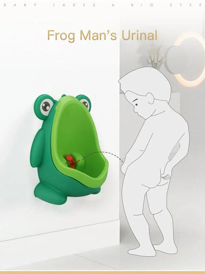 Cute Frog Potty Training Urinal Boy With Fun Aiming Target, Toilet Urinal Trainer, Children Stand Vertical Pee Infant Toddler