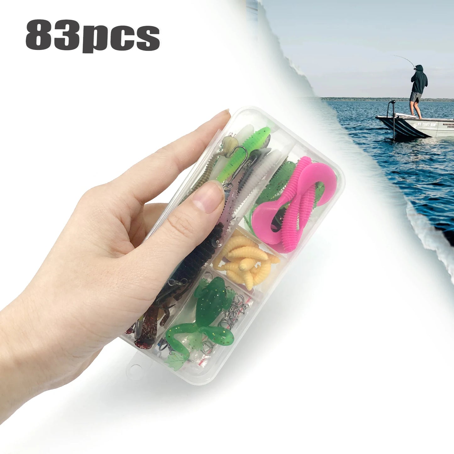 Fishing 83/133/193/239/409pcs Fishing Lure Kit For Trout/Pike/Bass Multi-Lure Fishing Set Layered Tackle Pro Gear Tackle Box