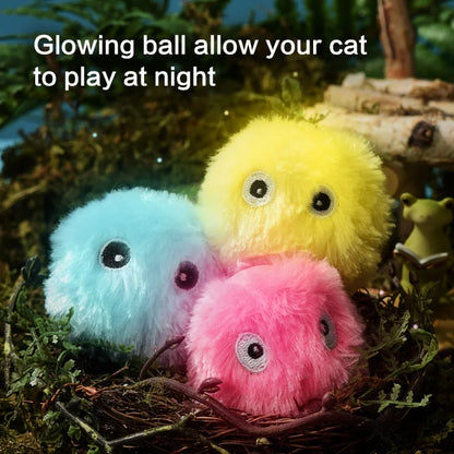 1/3Pcs Interactive Ball Smart Cat Dog Toys Plush Electric Catnip Training Toy Kitten Touch Sounding Pet Product Squeak Toy Ball