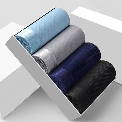 Men Panties Male Underpants Man Pack Shorts Boxers Underwear Slip Homme Calzoncillos Bamboo Hole U Convex Pouch Large Size 6XL