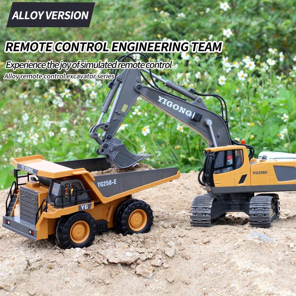 Excavator RC Car Toys Remote Control Car Toys For Boys Radio Control Excavator Dump Truck Bulldozer Electric Car Kids Toys Gift