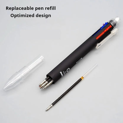 5-Color 0.7mm Ballpoint Pen And 0.5mm Automatic Pencil 6-in-1 Set Creative Writing Office And School Tool