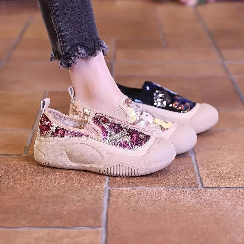 Shoes for Women Spring Autumn High on Platform Comfortable Fashion 2024 Woman Footwear New In Light Offer Daily Routine Casual A