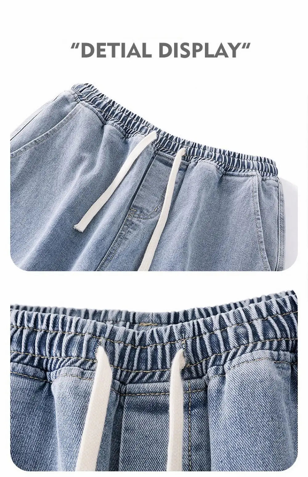 Dragging Streetwear Loose Jeans Men Korean Style Fashion Loose Straight Wide Leg Pant Men's Brand Clothing Black Light Blue Grey