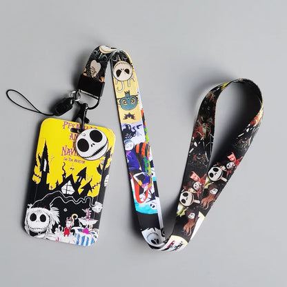 The Nightmare Before Christmas Lanyard for Key ID Credit Card Cover Pass Mobile Phone Charm Neck Straps Badge Holder Accessories