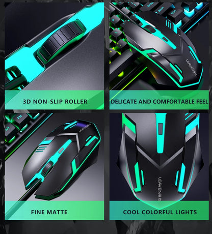 Computer Gaming Keyboard And Mouse Set USB Wired Backlight PC Keyboard Mouse Combos